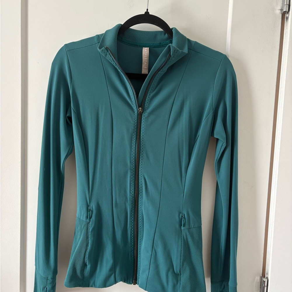 Athleta Women's Shanti Salutation Full-Zip Jacket - Billiard Turquoise